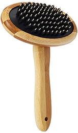 Duvo+ Massagebürste Bamboo für Hunde und Katzen mit Bambusgriff 19x12 cm – Bild 1 von 5