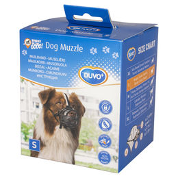 Duvo+ Maulkorb für Hunde aus Gummi Schwarz/Rot Größe S – Bild 1 von 4