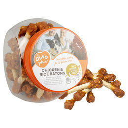 Produktbild von Duvo+ Meat Chicken & Rice Batons Belohnungssnack für Junior Hunde glutenfrei und ohne Zucker 400 g - 400 g