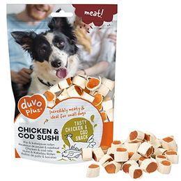 Duvo+ Meat! Hundesnack Huhn & Kabeljau Sushi getreidefrei glutenfrei ohne Zucker 180 g - 180 g – Bild 1 von 3