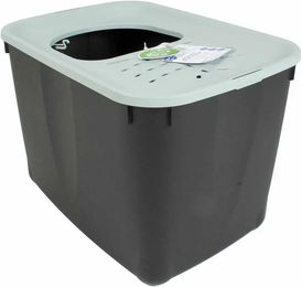 Duvo+ Micia ECO Top Katzentoilette Top-Entry Schwarz/Grau aus Kunststoff – Bild 1 von 6