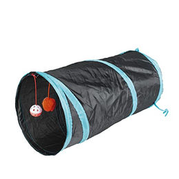 Duvo+ Mini-Spieltunnel für Katzen Blau Schwarz 50 x 25 cm – Bild 1 von 5