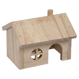 Duvo+ Nager-Holzlodge aus Naturholz als Knabberspielzeug für Nagetiere – Bild 1 von 3