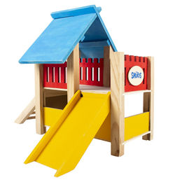 Duvo+ Nager Spielplatz Die Schlümpfe aus Holz für Hamster und Mäuse 25x20x21cm – Bild 1 von 10