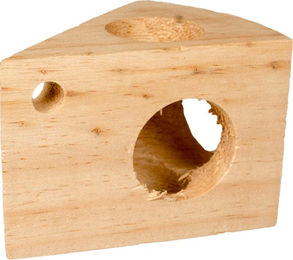 Produktbild von Duvo+ Nagerspielzeug Käse aus Holz für Kaninchen - 1 Stk.
