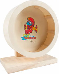 Duvo+ Nagerspielzeug Smurfs Aktivitätsrad aus Holz für Zwerghamster und Mäuse – Bild 1 von 5