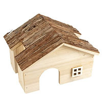 Produktbild von Duvo+ Nagetiervilla aus Holz mit Rindendach 22 x 18 x 15 cm Braun