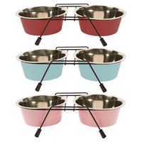 Produktbild von Duvo+ Napfständer mit Edelstahl-Näpfen in Bunt Größe M - 16 cm