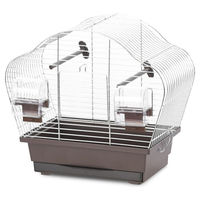 Produktbild von Duvo+ Natural Beta Mini Vogelkäfig für kleine Vögel wie Wellensittiche und Kanarienvögel Braun/Zink 36,5x20x34cm