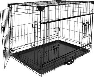 Duvo+ Ninja Edition Hundekäfig aus Eisen mit Schiebetür Schwarz 56 x 33 x 41 cm – Bild 1 von 6