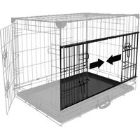 Produktbild von Duvo+ Ninja Edition Hundetransportbox aus Metall mit Schiebetür Schwarz 76 x 53 x 61 cm