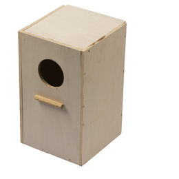 Duvo+ Nistkasten für Agaporniden vertikal aus Holz in Beige und Natur – Bild 1 von 3