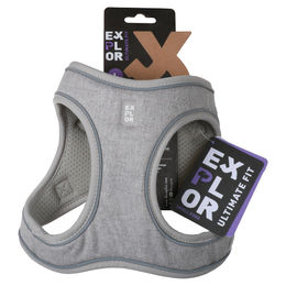 Duvo+ Norwegergeschirr für kleine Hunde aus Neopren Grau Größe L - 1 Stk. – Bild 1 von 2