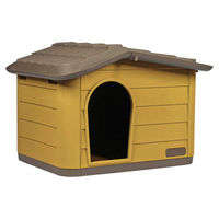 Produktbild von Duvo+ Outdoorhütte Pepita 1 ECO Hundehütte aus Kunststoff wasserfest Gelb