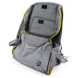 Duvo+ Paris Hunderrucksack grau wasserdicht aus Polyester für kleine Rassen 34x21x39,5 cm – Bild 1 von 5