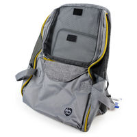 Produktbild von Duvo+ Paris Hunderrucksack grau wasserdicht aus Polyester für kleine Rassen 34x21x39,5 cm