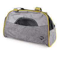 Produktbild von Duvo+ Paris Pet Bag Casual Transportbox für kleine Hunde in Grau aus wasserfestem Polyester