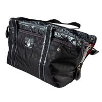 Produktbild von Duvo+ Paris Pet Bag Sporty Transporttasche für Hunde und Katzen Schwarz Mini mit Fleece und wasserdichter Oberfläche