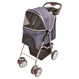 Duvo+ Pet Buggy 4-Rad für Hunde mittlerer Rassen aus Nylon in Blau – Bild 1 von 6