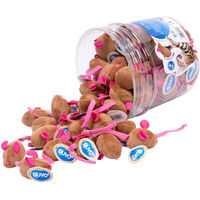 Produktbild von DUVO+ Plüschmaus Spielzeug für Katzen mit Glöckchen 2er Pack Braun
