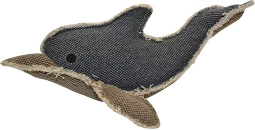 Duvo+ Plüschspielzeug Delphin für Hunde aus Canvas in Grau - 1 Stk. – Bild 1 von 4
