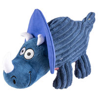 Produktbild von Duvo+ Plüschspielzeug Dino Triceratops für Hunde in Blau mit Squeaker
