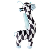 Produktbild von Duvo+ Plüschspielzeug Giraffe Retro für Hunde Schwarz/Weiß