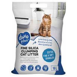 Produktbild von Duvo+ Premium Fein Silica klumpenbildendes Silikatstreu Weiß 16 Liter - 16 l