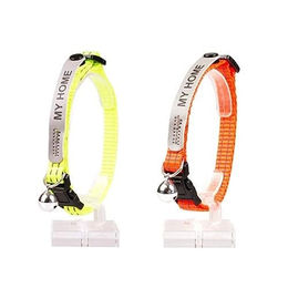 Produktbild von Duvo+ Reflektierendes Katzenhalsband mit Adresse Neonfarben 20-30 cm