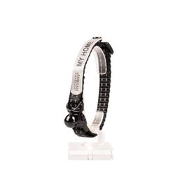 Duvo+ Reflektierendes Katzenhalsband mit Adresse und Glöckchen Schwarz 20-30 cm - 1 Stk. – Bild 1 von 5