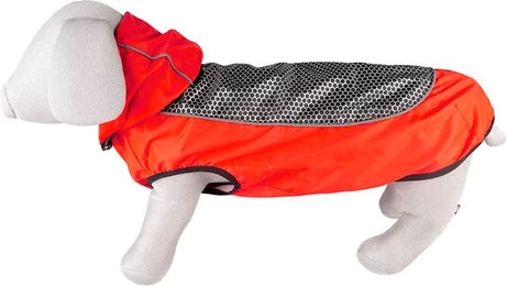 Duvo+ Regenmantel Hi Vis Sporty für Hunde wasserdicht Rot Schwarz XL – Bild 1 von 3