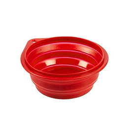 Duvo+ Reise-Fressnapf aus Silikon für Hunde in Rot 1L - 1 l – Bild 1 von 3