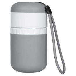 Duvo+ Reise-Trinkflasche aus Silikon in Grau – Bild 1 von 5