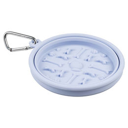 Produktbild von Duvo+ Reisenapf mit Leckmatte Slow Feeder aus Silikon lila 12 x 12 x 4,5 cm
