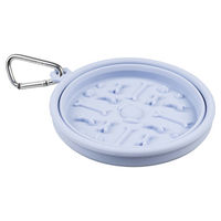 Produktbild von Duvo+ Reisenapf mit Leckmatte Slow Feeder aus Silikon lila 12 x 12 x 4,5 cm