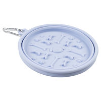 Produktbild von Duvo+ Reisenapf mit Leckmatte Slow Feeder aus Silikon lila 14 x 14 x 4,5 cm