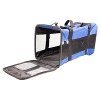 Produktbild von Duvo+ Reisetasche für kleine Hunde aus wasserfestem Nylon in Blau/Schwarz