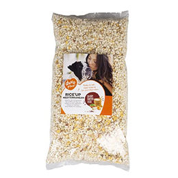 Produktbild von Duvo+ Rice'Up Mediterran Puffreis mit Gemüse für Hunde, 1 kg, glutenfrei und hypoallergen zur Unterstützung der Verdauung - 1 Stk.