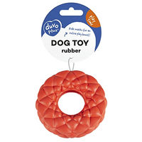 Produktbild von Duvo+ Rubber Bubble Ring Intelligenzspielzeug Leckerli-Spender aus Gummi für Hunde in Orange oder Rot