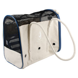 Duvo+ Saint-Tropez Transportbox für Hunde und Katzen beige wasserdicht aus Stoff – Bild 1 von 7