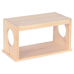 Duvo+ Sandbadehaus aus Holz für Chinchillas, Degus, Hamster und Rennmäuse 35x17,5x18,5 cm – Bild 1 von 2
