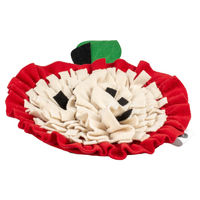 Produktbild von Duvo+ Schnüffelmatte für Kaninchen mit Apfelgeschmack aus Fleece in Bunt und Rot