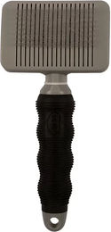 Duvo+ Selbstreinigende Slicker-Bürste für Langhaarige in Schwarz Grau Silber aus TPR - 1 Stk. – Bild 1 von 3