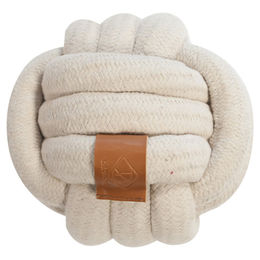 Duvo+ Skip Ball Hundespielzeug aus Baumwolle Beige Größe L – Bild 1 von 4
