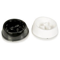 Produktbild von Duvo+ Slow Feeder Anti-Schlingnapf aus Melamin Schwarz/Weiß Ø 16,5 cm - 1100 ml