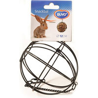 Produktbild von Duvo+ Snackball Heuraufe aus Metall für Kaninchen Meerschweinchen und Ratten 12 cm