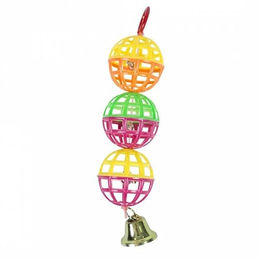 Produktbild von Duvo+ Spielball mit Glöckchen für Vögel aus Kunststoff 15 cm bunt