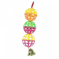 Produktbild von Duvo+ Spielball mit Glöckchen für Vögel aus Kunststoff 15 cm bunt