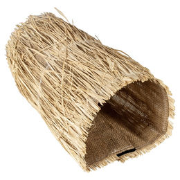 Produktbild von Duvo+ Spieltunnel aus Leinen mit Gras für Kaninchen Beige Größe M
