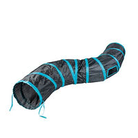 Produktbild von Duvo+ Spieltunnel Snake für Katzen 122 x 25 cm Blau/Schwarz